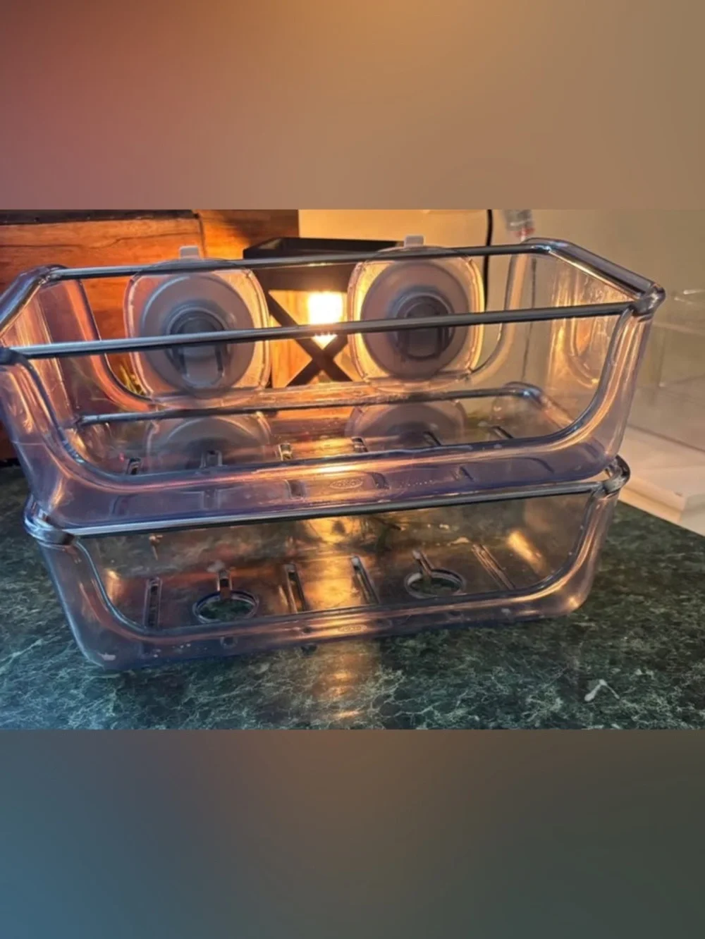 OXO Clear Shower Storage Bins